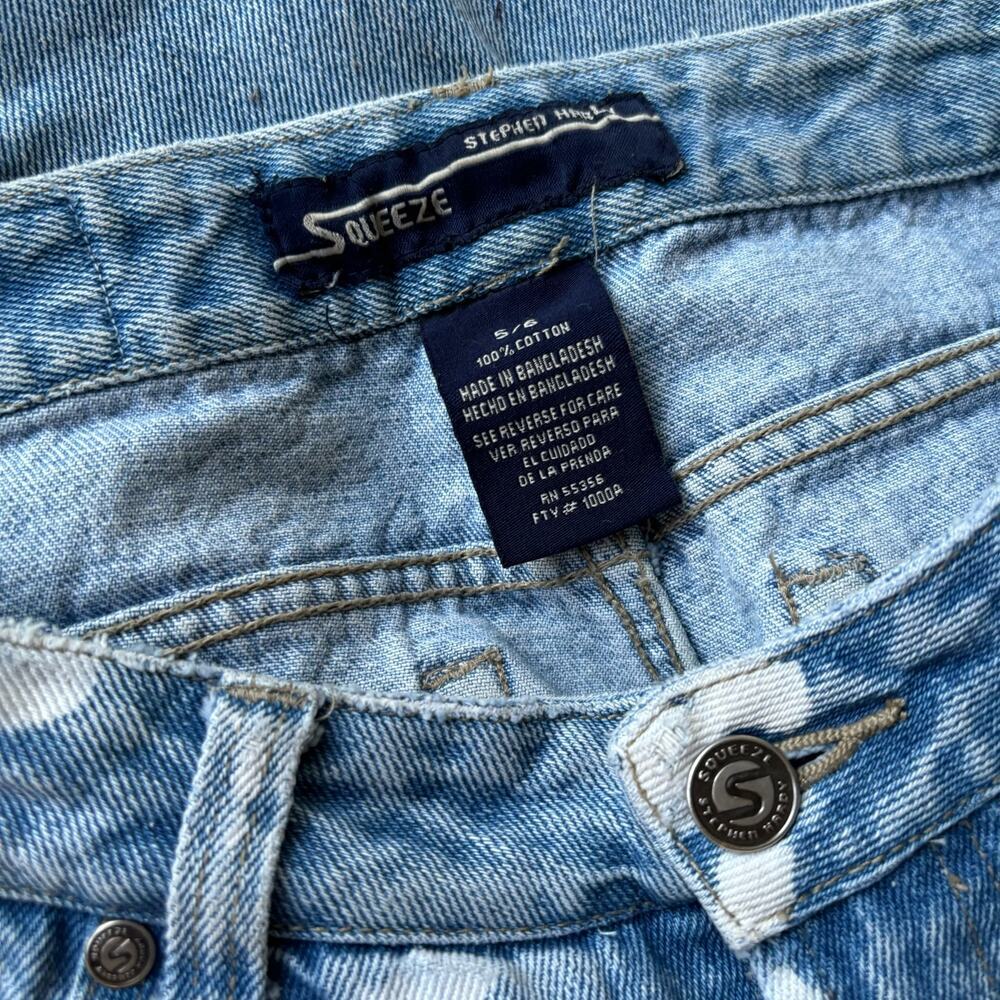 Squeeze Stephen Hardy Bleach Painted Bootcut 100% Cotton Jean Size 5/6 - Picture 5 of 6